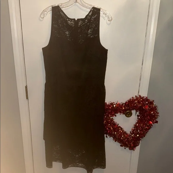 Isaac Mizrahi Black Lace Midi Dress Isaac Mizrahi Black Lace Midi Dress